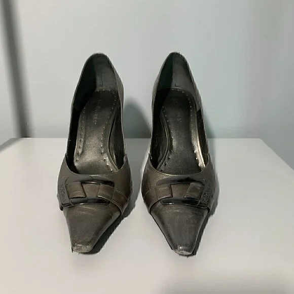 Pewter Stiletto Pumps - Size 8 - Picture 4 of 11